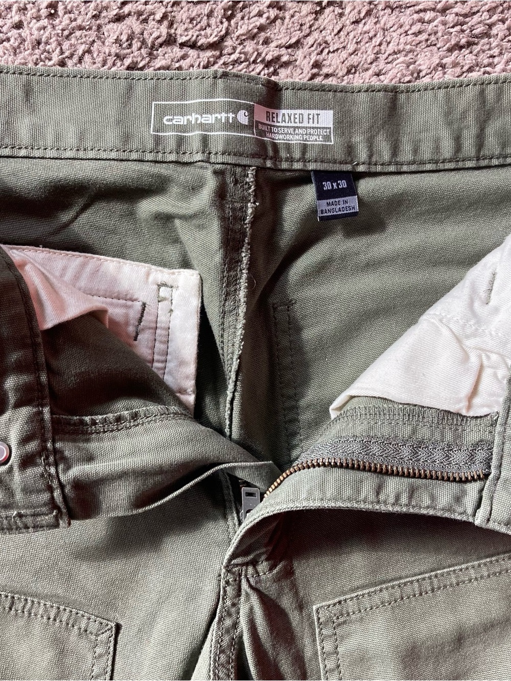 Carhartt Relaxed Fit Cotton Pants — 30x30